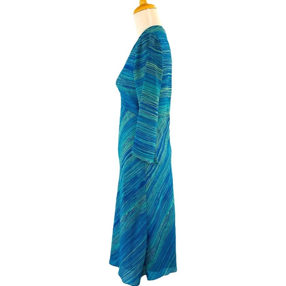 Vintage Dress 90s Cutout Neck with Bell Sleeves women’s 6 by CITRINE of Canada - Picture 4 of 10